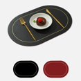 thumbnail image 4 of EIMELI Tapis de Protection de Table à Manger Tapis d'Isolation Facile à Nettoyer Faux Cuir Tapis de Protection de Table Résistant à la Chaleur pour la Maison, 4 of 5