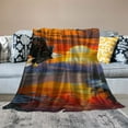 thumbnail image 2 of TIAOTIAOHOU Eagle Blanket Sunset Hawk Blanket Soft Fuzzy Plush Throw Blankets for Couch Bed, 2 of 6