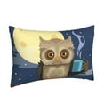 thumbnail image 7 of LNWH Rectangle Pillow Cover, Owl Time Up Coffee Cushion Covers Pillowcase for Couch Bedroom Sofa, 16"x24", 7 of 7