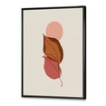 thumbnail image 5 of A Red Full Moon Over Two Autumn Leaves 30 in x 40 in Framed Painting Canvas Art Print, by Designart, 5 of 5