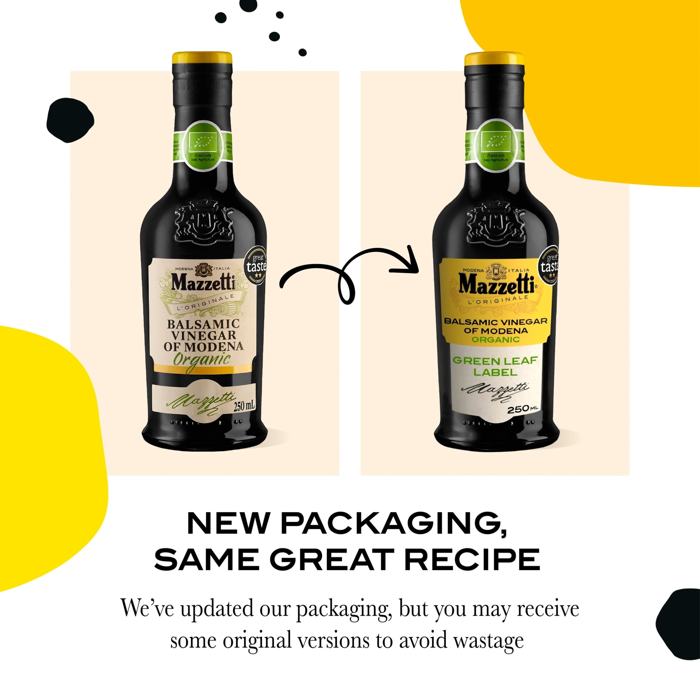 Mazzetti Organic Balsamic Vinegar Of Modena 250Ml, Imported from Britain