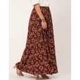 thumbnail image 2 of Moomaya Printed Maxi Skirt, Women's Elastic Waist Flowy Summer Long Skirt, 2 of 9