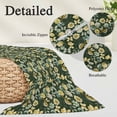 thumbnail image 3 of Vintage Flower Throw Pillow Covers, Green Spring Floral Leaves Pastoral Birds Plants Soft Breathable Pillow Cases with Invisible Zipper, Small Pillowcases for Couch Bed Sofa Chair 16x24 Inches, 3 of 9