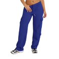 thumbnail image 1 of Pantalones Cargo de Mujer, de Felpa, de Talle Alto, Holgados, Estilo Deportivo, para Mujer, Pantalones Casuales con 8 Bolsillos. Azul XXL, 1 of 9