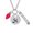 H, variant on Christmas Lights - Hot Pink Resin - A - Script Initial Disc Courage Strength Wisdom Zoe Necklace
