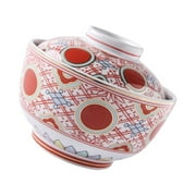 Vintage Tureen Kitchen Food Serving Bowl Soup Tableware Flatware Japanese-style Miso Ceramic Ramen with Lid