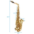 thumbnail image 6 of Tcbosik Stylish Mid-range Alto Drop E Lacquered Golden Saxophone Painted Golden Tube with Carve Patterns, 6 of 8