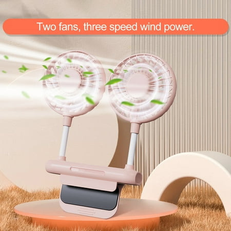 Computer Screen Fan USB Powered Dual Fans Portable 3 Speeds Angle ...