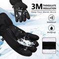 thumbnail image 3 of Guantes de esquí Odtmger impermeables, cálidos y transpirables, unisex, 3 of 5