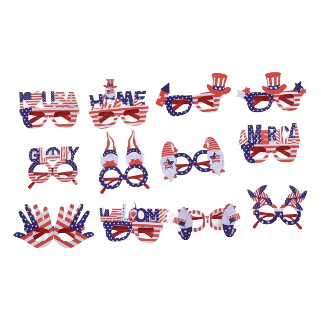 Gafas Festivas De La Bandera Estadounidense ANGGREK 12 Piezas para Día De La Independencia