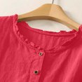 thumbnail image 4 of Xuyuer Women's Solid Color Sleeveless Blouse, Lace Collar Cardigan Top Loose Fit Casual Fashion Shirt, 4 of 7