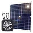 thumbnail image 1 of Ventilador con energía solar de 20 W - Ventilación de panel solar USB impermeable, 1 of 8
