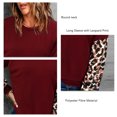 thumbnail image 4 of Sudadera de mujer de manga larga con estampado de leopardo y cuello redondo para el hogar al aire libre rojo M, 4 of 5
