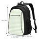 thumbnail image 5 of Balery Green Checkboard Mochila con carga USB para hombre y mujer - Mochila impermeable y antirrobo para laptop con puerto USB para viajes, trabajo, 5 of 7