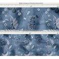 thumbnail image 4 of Soimoi 56 Inch Wide Waterproof Taffeta Fabric by The Yard | Blue Leaves Print | Outdoor Use for Furniture Covers, Umbrellas, Patio Decor & More, 4 of 7