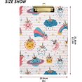 thumbnail image 2 of FMSHPON Magic Unicorn Little Cute Smiling Weather Clipboard Hardboard Wood Nursing Clip Board and Pull for Standard A4 Letter 13x9 inches, 2 of 7