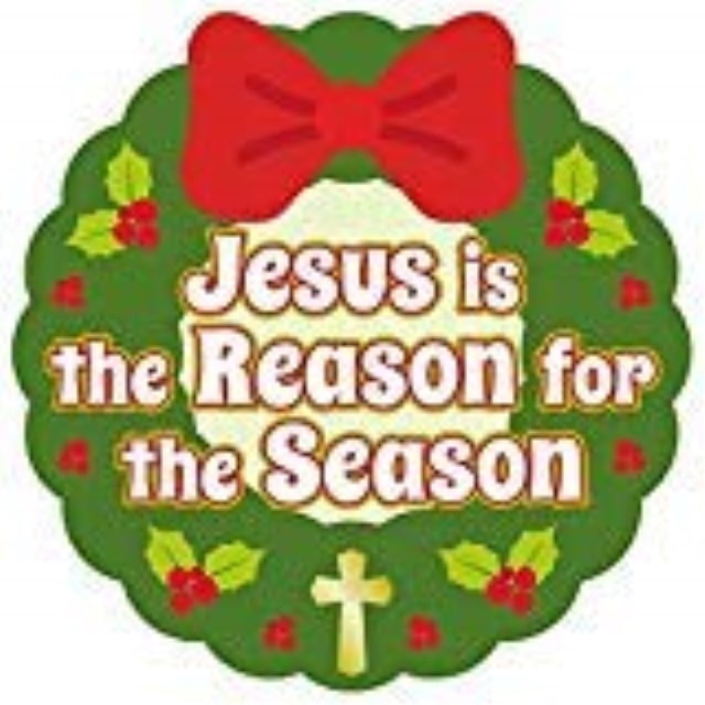 jesus is the reason for the season christmas wreath auto bumper