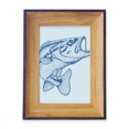 thumbnail image 1 of Grain Blue Big Fish Photo Frame Exhibition Display Art Desktop Painting, 1 of 3