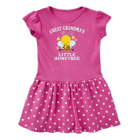 

Inktastic Cute Bee Great Grandma s Little Honeybee with Stars Gift Toddler Girl Dress