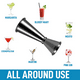 thumbnail image 3 of Jigger de acero inoxidable para cócteles, jigger para chupitos, vaso medidor para licor, suministros para barman, jiggers medidores, jigger japonés para bar, coctelería y fiestas, 3 of 4