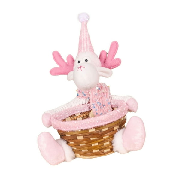 ZPAQI Festival Christmas Bamboos Candy Storage Baskets for Holiday Treats and Gift