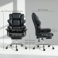 thumbnail image 3 of HOMCOM Office Chair, 400 lbs Big and Tall Desk Chair with Spring Pack, 3 of 10