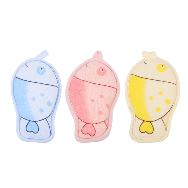 Shisuyan Baby Bath Scrubber Pink 3Pcs 7.5x5.1in