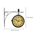 thumbnail image 2 of HONMEET Vintage Double-Sided Wall Clock Antique Style Decorative Hanging Clock for Home, Office, Living Room, 2 of 8