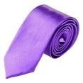thumbnail image 1 of INSPIRE CHIC Cravates pour Hommes à Nouer Soi-Même, Couleur Unie, Affaires, Fête, Fines, Violet, Taille Unique, 1 of 6
