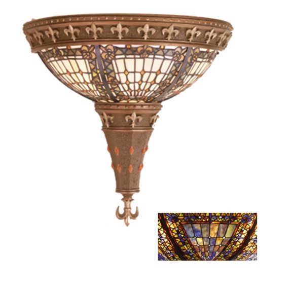 Meyda Tiffany 19819 Stained Glass / Tiffany Two Light 17"H X 18"W Wall Washer - MultiColor