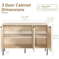 thumbnail image 4 of ANHDAH Buffet Cabinet with 3 Doors, TV Stand & Coffee Bar Storage ,Credenza Sideboard for Kitchen, Living Room, Entryway ,White Oak, 4 of 7