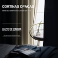 thumbnail image 4 of Cortinas Blackout con Aislamiento Térmico para Estar/Recámara Ventana, con Ojales en la Parte Superior, Suave 100% Poliéster Tela Impermeable, Reducción Ruido, 2 Paneles, 132 x 213.3 cm, Beige, 4 of 7