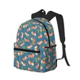 thumbnail image 2 of Vsdgher Corgi with Flowers Print Unisex Large Capacity Bookbag Schoolbag Casual Daypack for High School/College/Teens/Travel/Work, 2 of 8