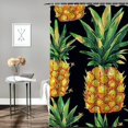 thumbnail image 2 of Autua Pineapples Pattern Bathroom Shower Curtain Washable with Hooks for Bathroom Decoration 60"x72, 2 of 7