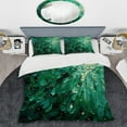 thumbnail image 2 of Designart "Emerald happiness II" Abstract Landscape Bedding Covert Set - Abstract Landscapes Green Landscapes Bed Set With 1 Sham, 2 of 6