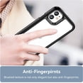 thumbnail image 3 of Case for iPhone 11 Case Slim Dropproof [Defend from Drop/Scratch/Slip/Fingerprint] Clear Acrylic Hard Back Soft TPU Bumper Hybrid Phone Cover for iPhone 11-Black, 3 of 8