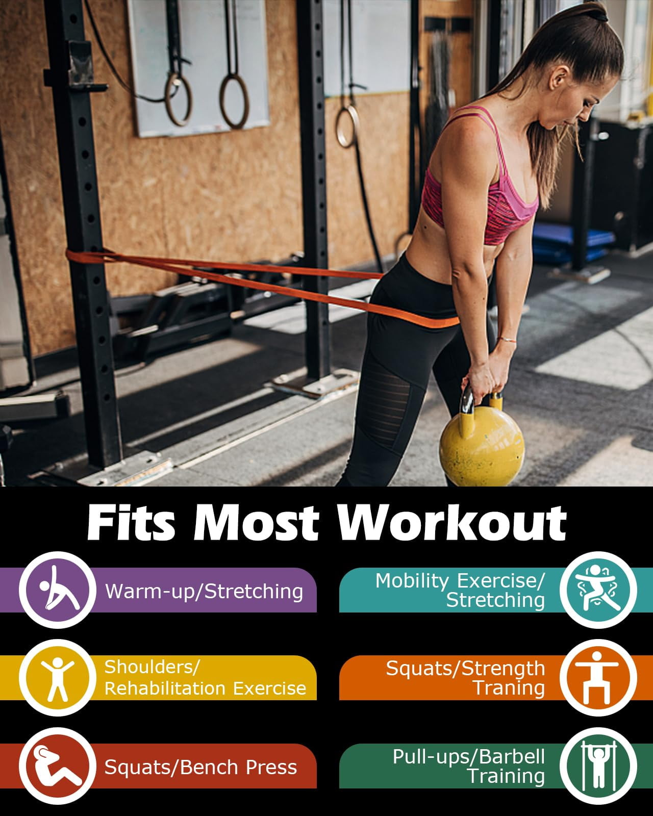Resistance Bands,6 Resistance Levels Pull Up Assistance Bands,Exercise Bands for Men&Women,Heavy Duty Resistance Band Set with Door Anchor,for Working Out,Muscle Training,Physical Therapy