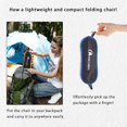 thumbnail image 2 of Moon Lence Ultralight Portable Camping Chair, Collapsible Chair with Carrying Bag for Home Outdoor Hiking Fishing Backyard Picnic, 2 of 8