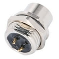thumbnail image 3 of Panel Mount Socket 2 Pin Waterproof Connector Industrial Thread Power Outlet M12‑B‑S2, 3 of 14