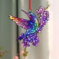 thumbnail image 6 of CREATITOY 5.9In Colorful Hummingbird Flower Suncatcher Hanging Ornament Home Window Decor, 6 of 7