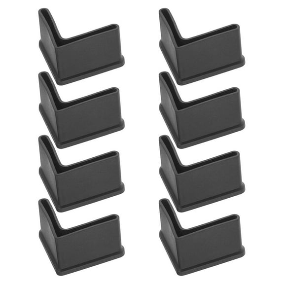 OUNONA  8 Pcs Furniture Component Bed Stoppers Prevent Sliding Couch Frame Corner Guards Frames Black