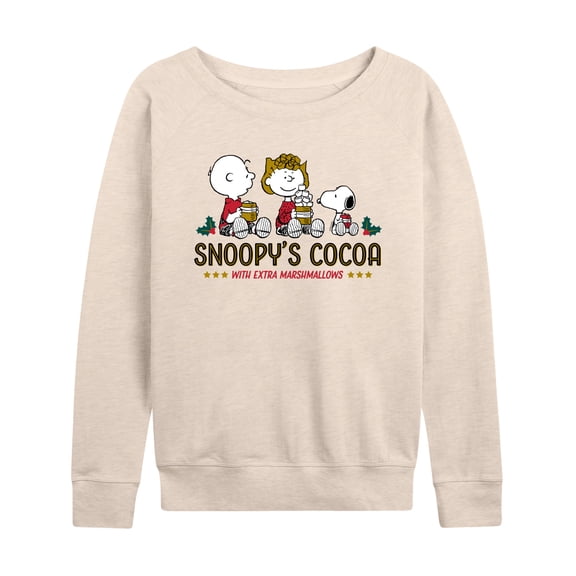 Peanuts - Snoopys Cocoa - Women's French Terry Long Sleeve Pullover