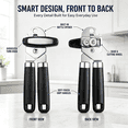 thumbnail image 5 of ARIAGLINT Duty Stainless Steel Manual Can Opener, Smooth Edge Safe Cut Can Opener with Oversized Comfort Turn Knob, Multifunctional Kitchen Can & Bottle Opener, Upgraded Food-Safe Kitchen Gadget, 5 of 7
