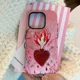 thumbnail image 5 of Funda de teléfono con diseño de corazón retro con llamas y amor para iPhone 16, 15, 14, 11, 12, 13 Pro Max, 11, funda de teléfono con diseño geométrico de animales en color rosa para iPhone XR MAX, 5 of 5