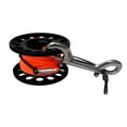 thumbnail image 2 of facefd Scuba Diving Dive Aluminum Alloy Finger Reel Spool 30m Line Bolt Snap Black, 2 of 9