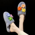 thumbnail image 4 of Vedolay Slippers for Women Indoor 2023 Soft Plush Slippers Mens Soft Winter House Shoes Grey,41, 4 of 5