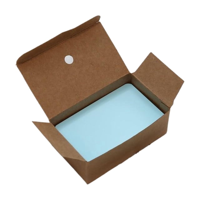 Methold Tarjetas de mensajes de papel Kraft respetuosas con el medio ambiente, tarjetas Flash en blanco, tarjetas de visita DIY, 100 piezas cartulina Azul