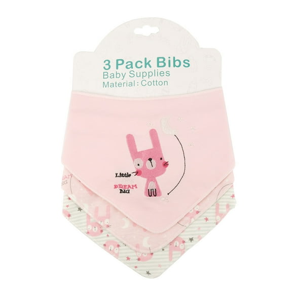 Babero de algodón cómodo para recién nacidos, ideal para fiestas de cumpleaños de niñas y niños (conejo)