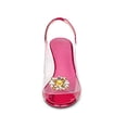 thumbnail image 5 of BLISSFUL STEP Women's Shoes Clear Wedge Heels Rhinestone Peep Toe Slingback Transparent Shoes Hot Pink 6, 5 of 7