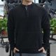 thumbnail image 5 of Ceisia Men's Slim Henley Neck Fleece Pullover | Long-Sleeve Warm Casual Sweatshirt Gift, 5 of 6